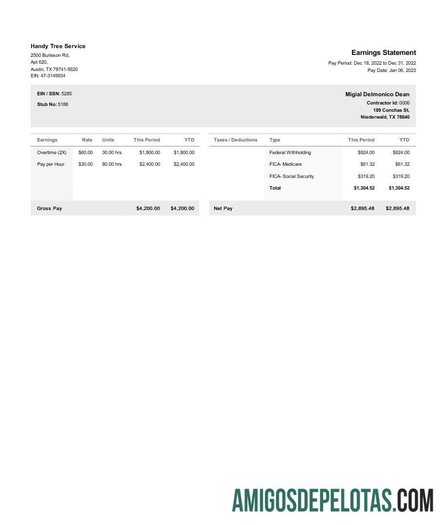 Em branco Modelo prático de declaração de ganhos do Tree Service em formatos Word e PDF.pdf, 1